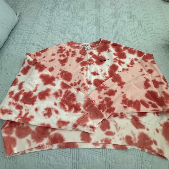 Nike Pink Tie-Dye Sweatshirt - Picture 1 of 2